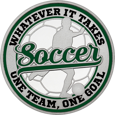 Dark Green "Soccer" with Dark Green Outer Circular Borders